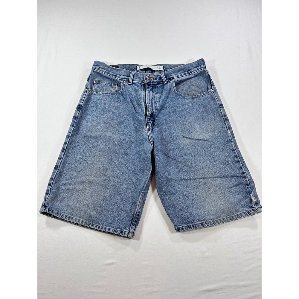 Arizona Jean Company Mens 34 Relaxed Fit Denim Shorts Medium Wash Blue Vintage